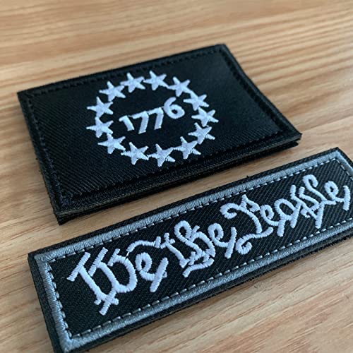 TACVEL Tactical USA 1776 Patriot Milltary Embroidered Applique Hook & Loop Patch for Caps, Backpacks, Clothes, Vest, Military Uniforms, Tactical Gears Etc