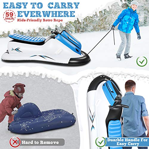 Snow Sled, Giant Snow Tube for Sledding Heavy Duty Inflatable Sled