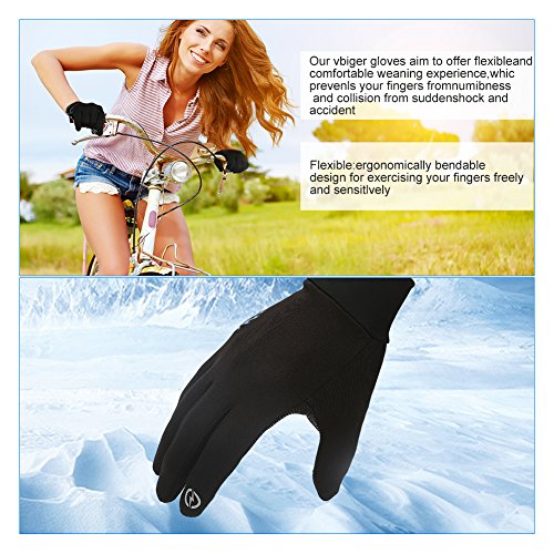 Touch Gloves Touch Screen Gloves Rock Climbing Winter Gloves ,Suitable For Men And Women Outdoors Sport running Gloves (Black, M) - Thumbnail 4
