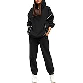 Fixmatti Women Hoodies Tracksuit Long Sleeve Sweatshirts Jogger Pant 2 Piece Outfits
