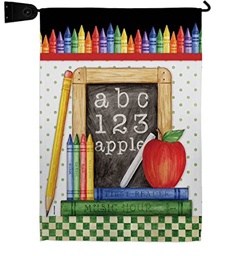 Breeze Decor School Chalk Board Garden Flag Set Maillbox Holder Education Back…