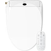 LEIVI Electric Bidet Toilet Seat with Wireless Remote and Side Panel, Multiple Spray Modes, Adjustable Heated Seat, Warm Water and Air Dryer, Auto LED Nightlight, Elongated
