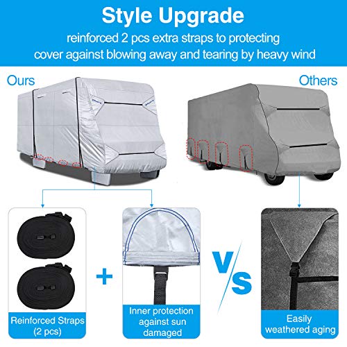 RVMasking Upgraded Waterproof Class C RV Cover, Windproof Camper Cover