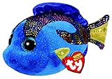 Aqua Blue Fish Beanie Boo Small 6 inch - Stuffed Animal by Ty (37243)