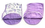 Baby Bibs,Baby Burp Cloth,Baby Feeding Drooling Teething Bibs With Snap 2 Pack(Purple,23.5''x 9'')