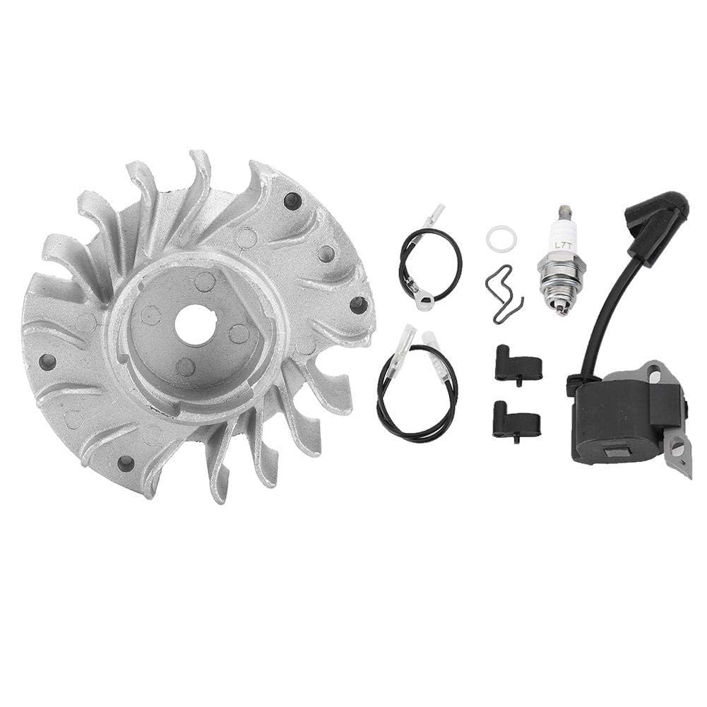 Coil Spark Plug, Flywheel Ignition Coil Spark Plug Kit Replacement Fit for MS180 170018017 Chainsaw Accessory
