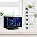 Digital Alarm Clock, TopElek 5'' LED Display Clock with Curved-Screen and Dimmer, Snooze Function, 3 Adjustable Alarm Sounds, Bedside Alarm Clock for Bedroom, Kitchen, Office