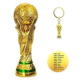 Tankership 2018 World Cup Trophy Replica Soccer Fans Souvenir - 10.5 Inch Tall and World Cup Trophy KeyChain