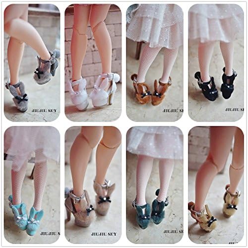 Stuffed rabbit available for blythe Chloe strawberry AZONE dolls to wear fluffy rabbit high heel shoes