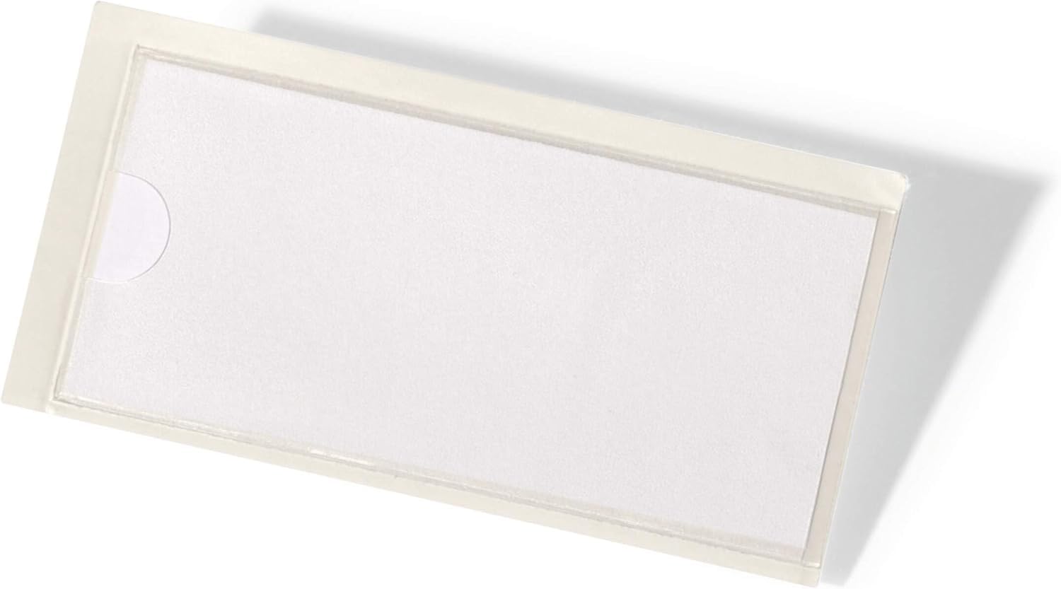 Durable 802119 Pocketfix, Self-Adhesive Pockets for insertion Labels, Bags of 10-Piece each, 35 x 76 mm, 74 x 32 mm, Transparent