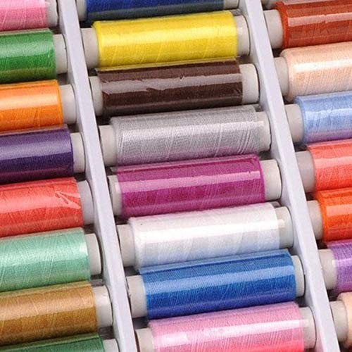 Thread Sewing Kit, SAM 1 Set 39 Mixed Colors Sewing Thread Purpose Polyester Thread for Hand & Sewing Machine Stitching Sewing Accessories for Handicrafts Textile Supplies