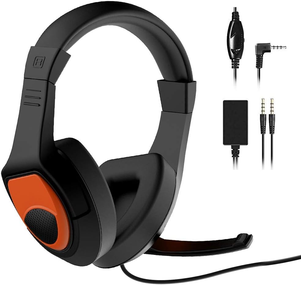 GEEKLIN Gaming Headset for Pc, Ps4 Headset with Surround Sound Stereo, Switch Headset with Audio Chat Adapter, Noise Canceling Headset with Mic