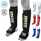 RDX MMA Shin Instep Foam Pads Support Boxing Leg Guards Muay Thai Foot Protective Kickboxing (CE Certified Approved by SATRA)