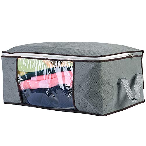 image for ComboCube 3 Pcs Grey Breathable Clothing Blankets Storage Bag Organize