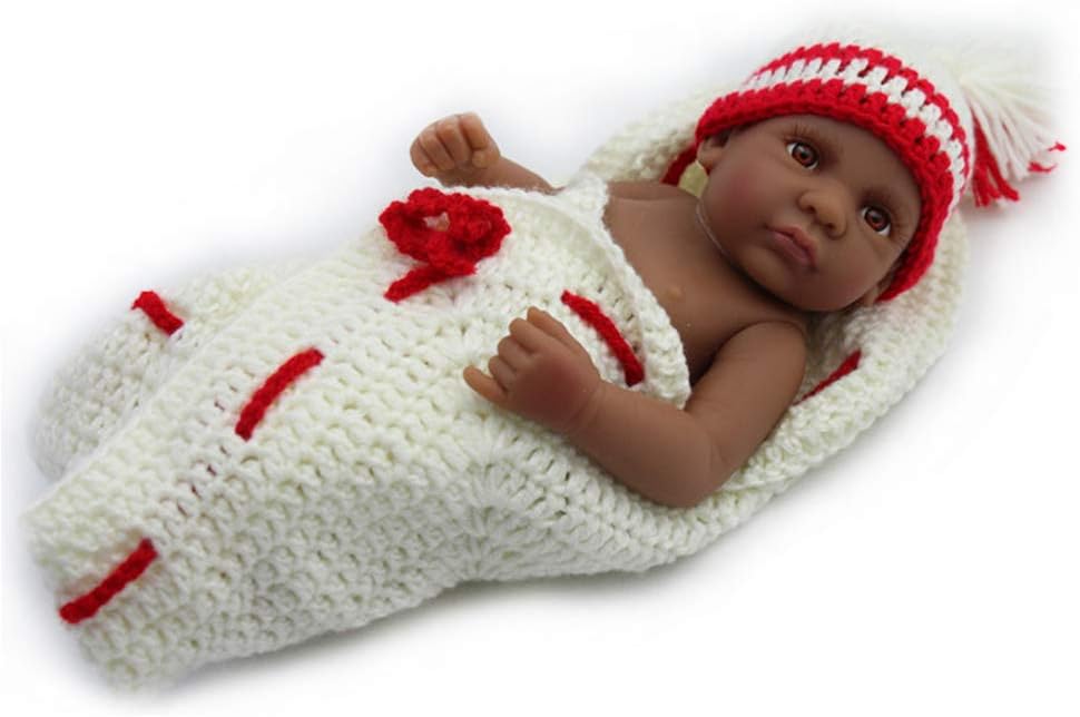 Prezzo Candyana Reborn Baby Doll Giocattolo da Collezione Nero Occhi Aperti Full Silicone 11 Pollici 27cm Neonato Bambino Africano Bambole Offerte