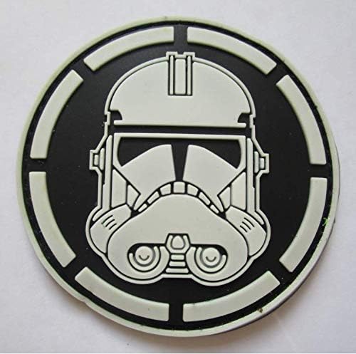 Star Wars Clone Soldier Stormtrooper Military PVC Patch Rubber Badges Patch Tactical Stickers for Clothes Back with Hook (color2)