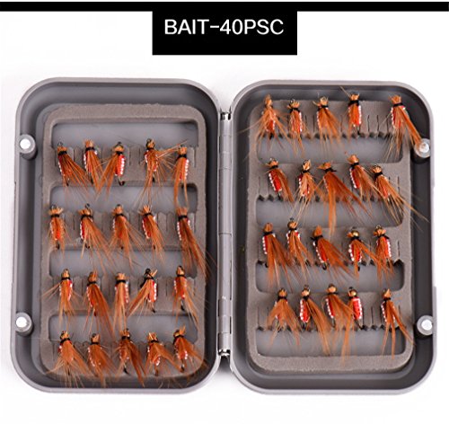 Chseeo 40pcs Kit Mouches Leurres De Pêche Appât De Pêche Poissons-appâts Swimbait Crankbait Crochets Pêche Boîte Kit D’accessoires De Pêche Pour L’eau De Mer Et L’eau Douce #1