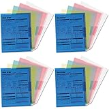 Smead Project Jackets, Letter, Poly, Clear/Translucent: Blue/Green/Yellow, Pack of 5, 4 Packs