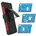 Sony Xperia Z5 Case, MoKo Shock Absorbing Hard Cover Ultra Protective Heavy Duty Case with Holster Belt Clip + Built-in Kickstand for Sony Xperia Z5 5.2 Inch (2015) - Red