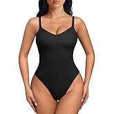 OQQ Women’s Shapewear Bodysuit Seamless Tummy Control Body Suit Soft Stretch Tank Top for Everyday Wear