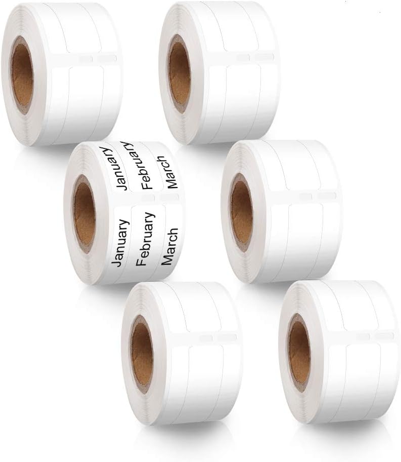 Labelife Compatible File Folder Label Replacement for DYMO 30327, 9/16"x 3-7/16"(6 Rolls) for Dymo LabelWriter 450, 450 Turbo, 450 Twin Turbo, 450 Duo, Dymo 4XL, 400 Printer : Office Products