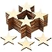 300 Pieces Wooden Stars Shape Unfinished Wood Stars Pieces Blank Wooden Cutouts Ornaments for Craft and Christmas Decoration(1 Inch)