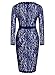 Miusol Women's Long Sleeves Floral Lace Classic Slim Bridesmaid Dress