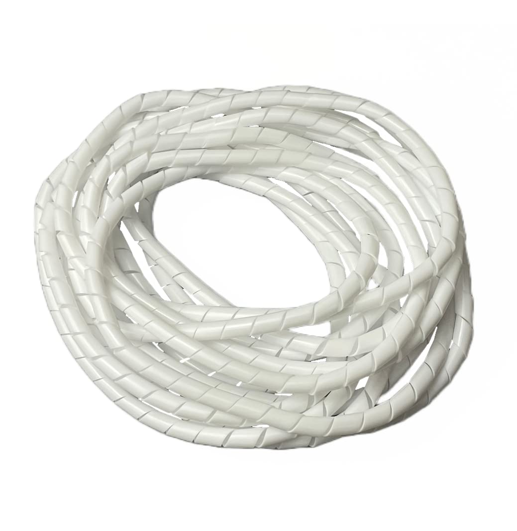 On1shelf® Cable Tidy Spiral Wrap, White- 6mm (5m)