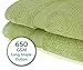Luxury Bath Towels By Cozy Homery - Green - 100% Organic Natural Egyptian Cotton 650 GSM - Multipurpose Use for Bathroom, pool, Gym and Spa