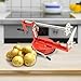 PENSON & CO. Manual Red Stainless Steel Twisted Potato Apple Slicer Spiral French Fry Vegetable Cutter