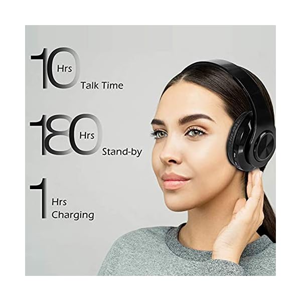 Wireless-Foldable-Headphones-Over-Ear-Bluetooth-50-Stereo-Wireless-Earpiece-Soft-Memory-Protein-Earmuffs-With-Micro-SDTF-Card-Slot-Microphone-35mm-Jack10-Hours-Playtime-Black Wireless Foldable Headphones, Over-Ear Bluetooth 5.0 Stereo Wireless Earpiece, Soft Memory-Protein Earmuffs, With Micro…