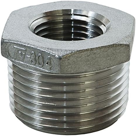 Trenton Pipe SS304-66040X20 Pipe Fitting, Class 150, Cast Stainless Steel Grade 304, Hex Bushing, 4" x 2" NPT Female x Male Threads