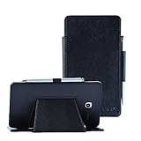 i-UniK Alcatel Onetouch POP 7 LTE Case 2016 T-Mobile Model 9015W Slim Folio Tablet Cover [Bonus Stylus] - (Black)