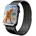 Covery® Apple Watch Band Milanese Loop Magnetic Closure Stainless Steel Mesh Bracelet Strap Replacement Band for Apple Watch (42mm/Black)