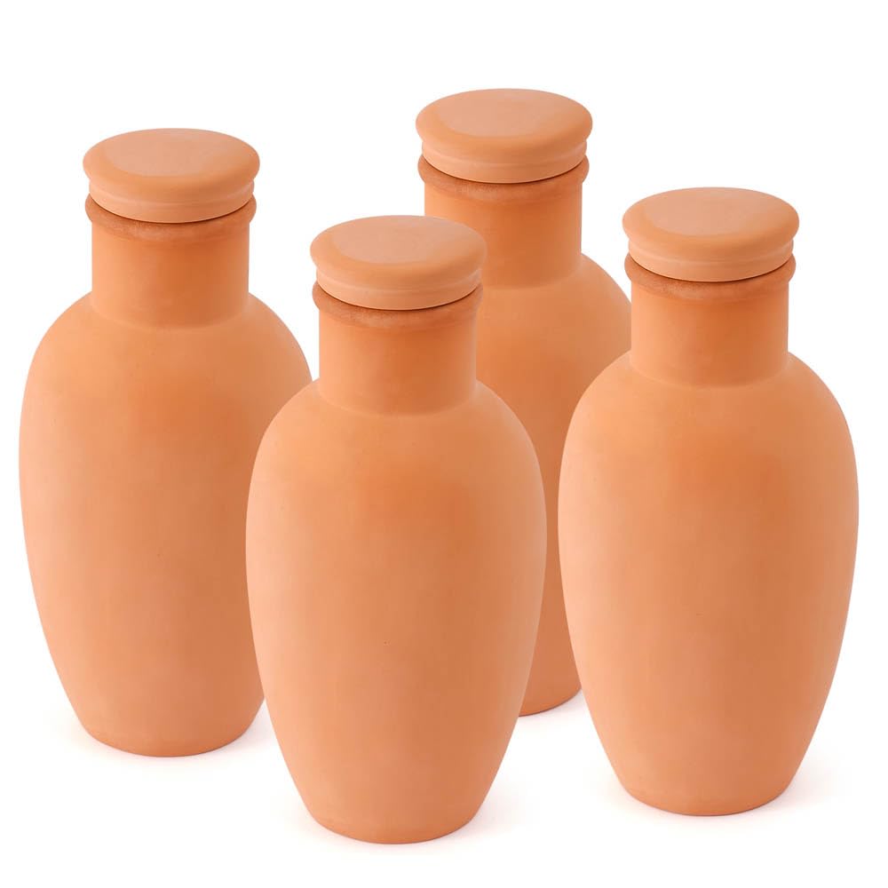 Photo 1 of 4pcs Ollas 3.1×3.1×6inch Terracotta Watering Pots Terracotta Self Watering Planter Insert Self Watering Planter with Terra Cotta Clay Irrigation Pots watering system for outdoor plants Irrigation