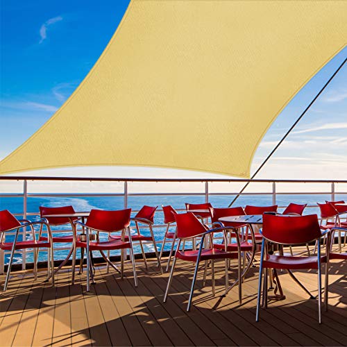 Sekey Quadratisches Sonnensegel aus PES-Polyester, wasserdicht, UV-beständig, witterungsbeständig, langlebig, perfekt… – Bild 8