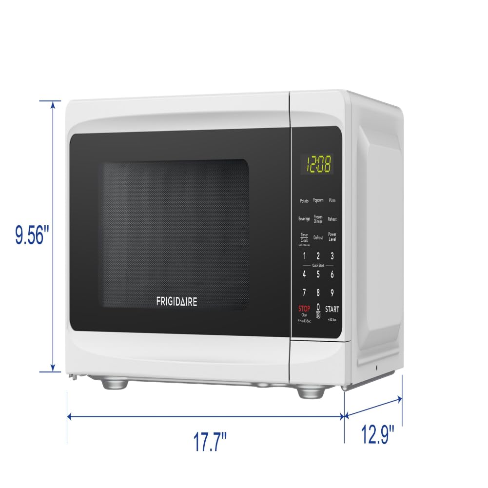 Frigidaire Countertop Microwave - Digital Control Panel - 6 Auto Cooking Settings - 10 Power Levels - Child Safety Lock - 0.7 Cu. Ft., White