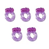 Lumenon Set of 5 Cock Penis Electric Vibrating Pleasure Ring