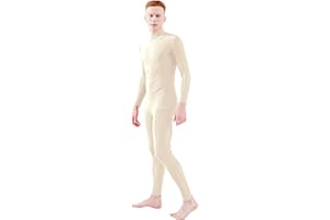 Ensnovo Adult Spandex Turtleneck Long Sleeve One Piece Unitard Bodysuit Dancewear