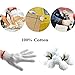 J.S.U Medium White Cotton Heavy Duty Gloves - 12 Pairs
