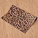 CHZIMADE A4 Size Leopard Printed Fabric Faux DIY Sheet Canvas Back Great for Hair Bows Making Craft (Leopard - A)