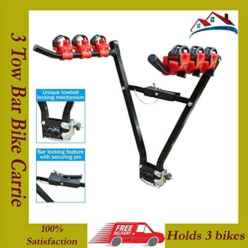 ROADMAX 3 Bike Rear Tow bar Mount Cycle Bicycle Carrier Car Rack Tow Bar Tow ball