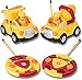Pack of 2 Construction Cartoon R/C Toys Cement Truck and Dump Truck Radio Control Toys for Kids With 2.4Ghz Frequency So Both Can Race Together
