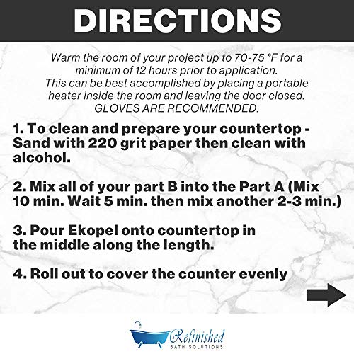 Refinished Bath Solutions Ekopel 2K Premium Countertop Refinishing