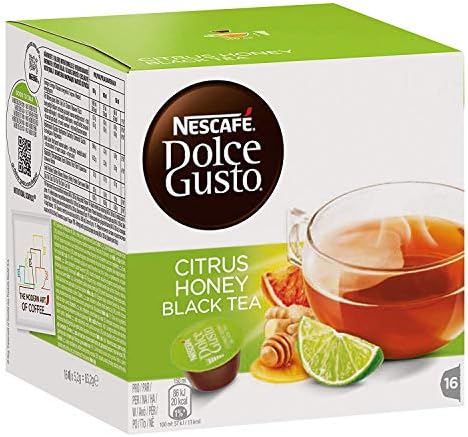 Nestlé Nescafe Dolce Gusto Coffe and Tea Pods – Honey Citrus Black Tea Flavor - Choose Quantity (5 Pack (80 Capsules))