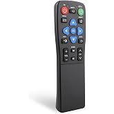 Big Button TV Remote 4-in-1 Universal Waterproof for Seniors | with Learning Functions, Easy Setup, 2-Device Switching, for TV DVD Streaming Box Soundbar