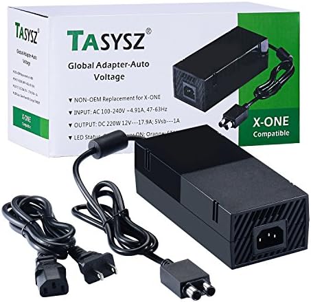 AC Adapter Power Supply for Xbox One, Replacement Charger for Xbox One [Quieter Version], Auto Voltage 100-240V