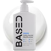 BASED Men's Daily Face Moisturizer - Daily Facial Moisturizer with Squalane &amp; Rosehip Oil - Helps Strengthen Skin Barrier - All Skin Types (6.8 Fl Oz Pack of 1)