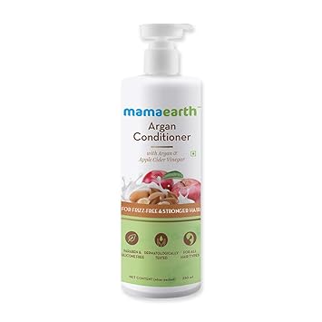 Mamaearth Argan & Apple Cider Vinegar Hair Conditioner For Dry & Frizzy Hair, with Argan Oil & Apple Cider Vinegar for Frizz-Free and Stronger Hair - 250ml