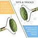 Jade Roller for Face - Anti Aging Eye Roller Facial Massager - 100% Natural Real Jade Stone - Anti Wrinkle Body Neck Skin Rollers Tool for Dark Circles and Puffiness